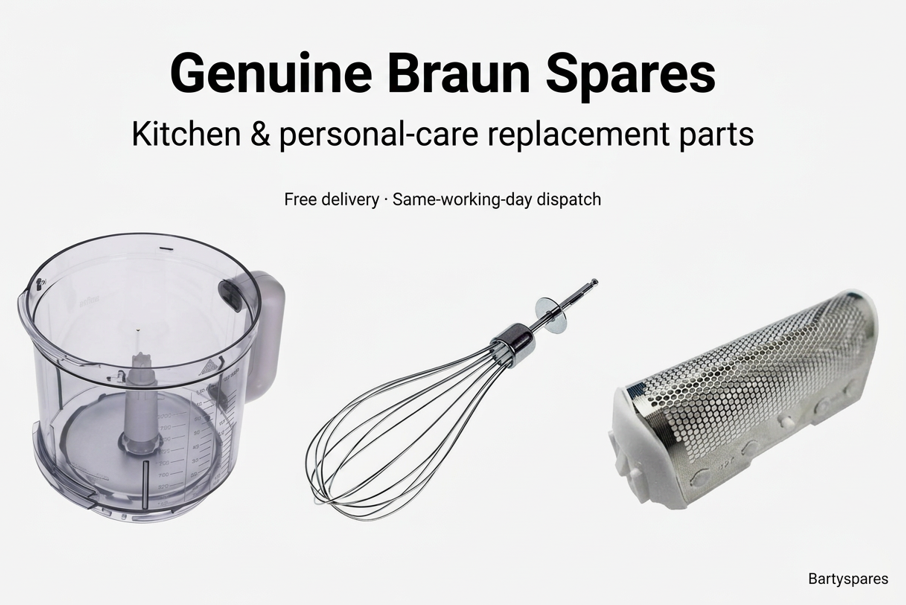 Genuine Braun Spares at Bartyspares: Free Delivery & Same-Day Dispatch