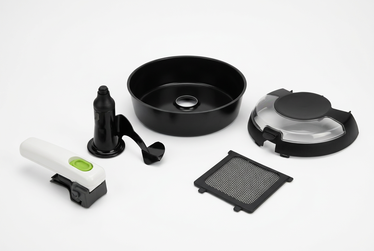 Selection of Tefal ActiFry spare parts, composed from Bartyspares product photos