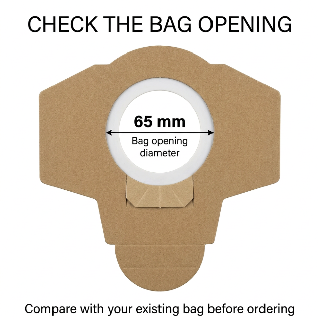 Compatible Wessex Toolstation 17353 30L Wet & Dry Vacuum Paper Dust Bags Pack of 10