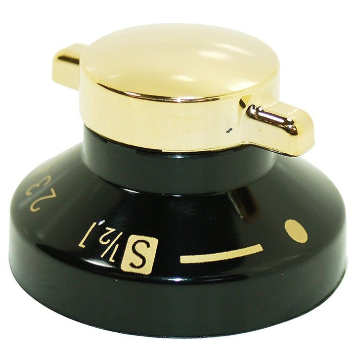 Stoves Oven Black & Gold Control Knob Dial 081880366