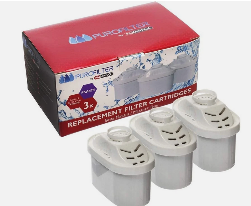 3 x Filter Cartridge for BRITA Water Jug  ELEMARIS MARELLA MAXTRA STYLE