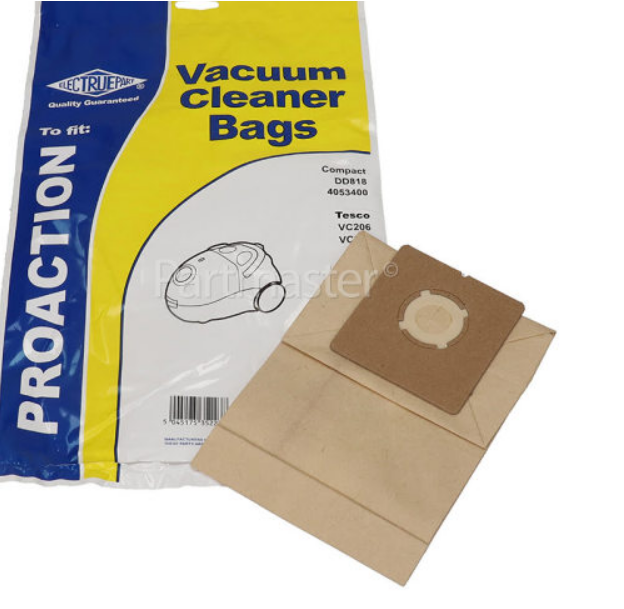 Tesco Vc206 Vc207 Vacuum Cleaner Paper Dust Bags 5 pack