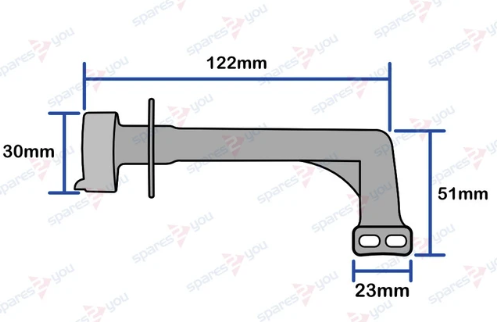 Genuine Original Karcher K3, K4 Series High Pressure Long Elbow Outlet With Clamp