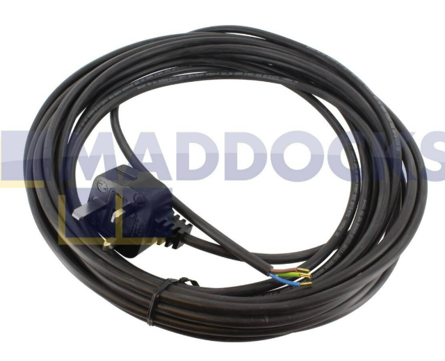 Universal Black Cable & 13A Plug Assembly (3-Core x 1.0mm, 10m)