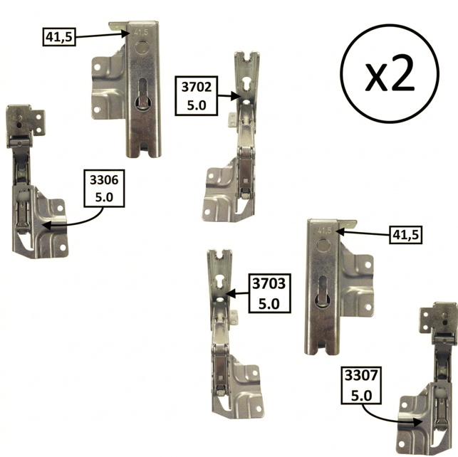 CDA Integrated Fridge Freezer Door Hinge Kit – Pair – Replaces 37002350