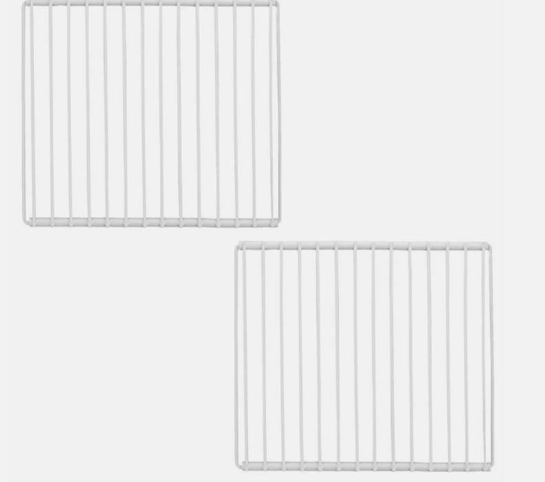 2 x Universal Adjustable Extendable Plastic Coated Fridge Freezer Rack Shelf