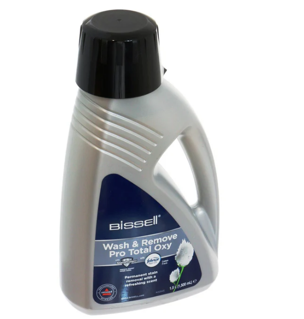 New Original Bissell Wash & Remove Pro Total Oxy with Febreze Carpet and Upholstery Floor Cleaning Solution Detergent (1500ml, Pack of 1)