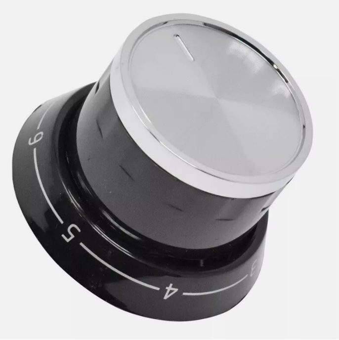 Genuine 250316287 Beko Silver & Black Control Knob Switch Dial Oven Cooker Hob