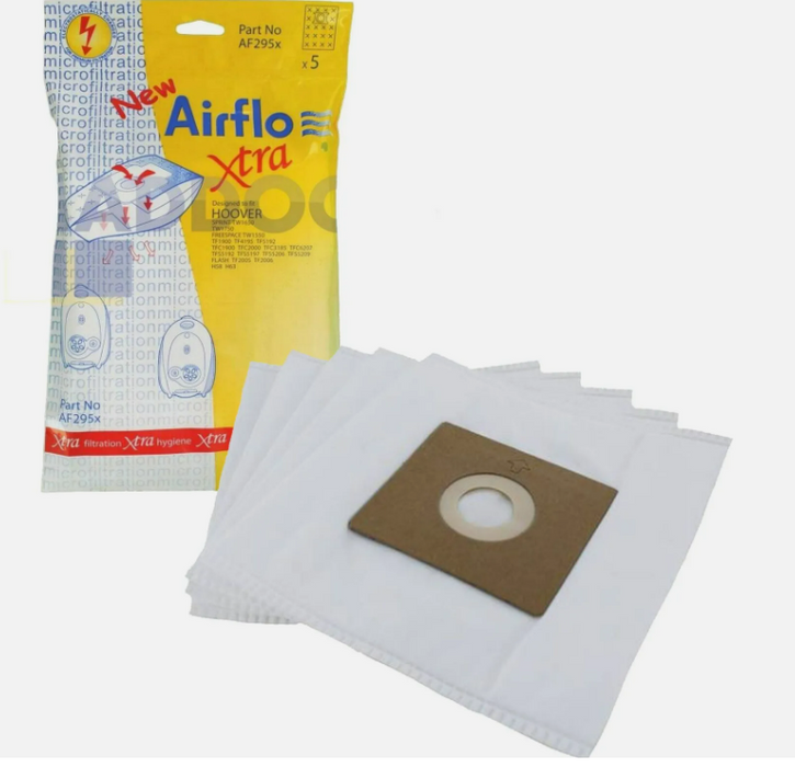 Airflo AF295X for 'Hoover H63 Type Freespace, Flash, Sprint Series' SMS Bags (Pack of 5)