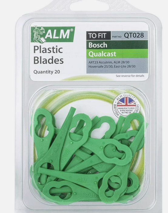 ALM QT028 Qualcast Easi-Lite 28/30 Bosch Lawnmower Plastic Strimmer x 20pk