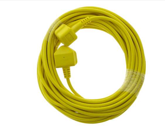 Vacuum Cleaner Flex 12 Metre 1.0mm 3 Core 3 Pin Plug - Yellow - Made To Fit Numatic Henry, Hetty, James, David, Harry, Basil Models