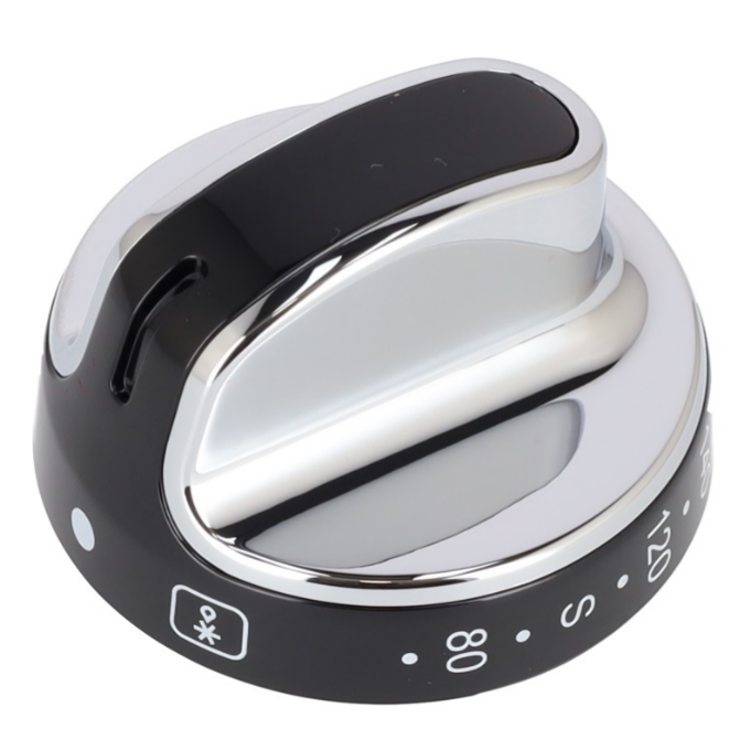 Oven Cooker Temperature Control Knob Dial For Stoves, New World Black/Silver 083157008