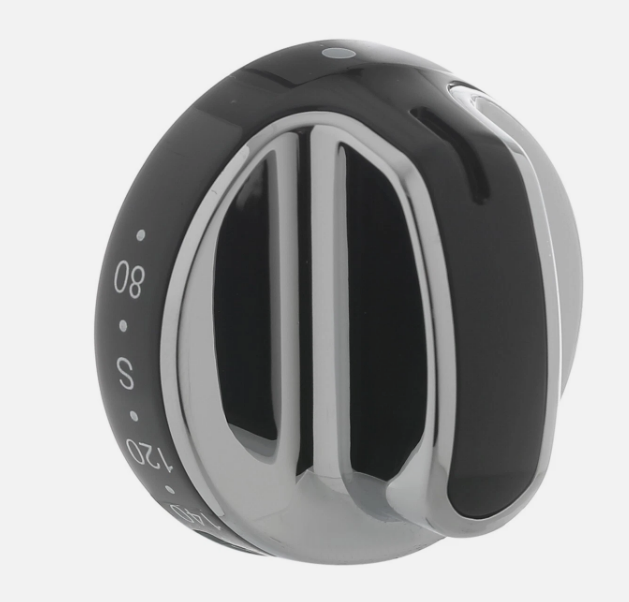 New World Vision Cooker Oven Temperature Control Knob Rotary Dial Black & Chrome