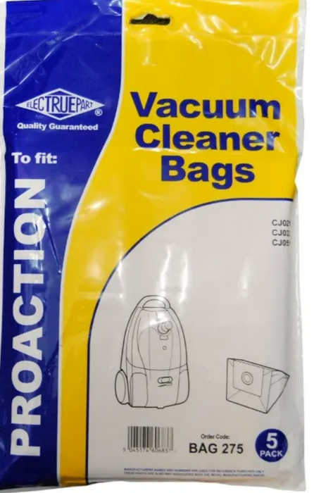 DUST BAGS PROACTION CJ021 CJ032 CJ051 VACUUM CLEANER