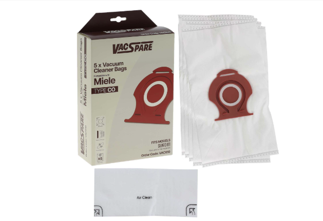 Microfibre Red x5 Vacuum Bags Type CO Compatible Miele Guard M1 Vacuum Cleaner