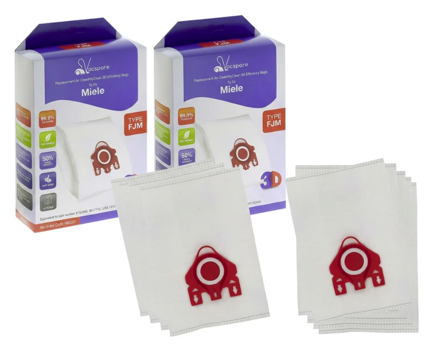 Miele FJM Vacuum Service Kit – 10 Bags + AAC50 Filter + Air Fresheners | C1 C2 C3 Compatible