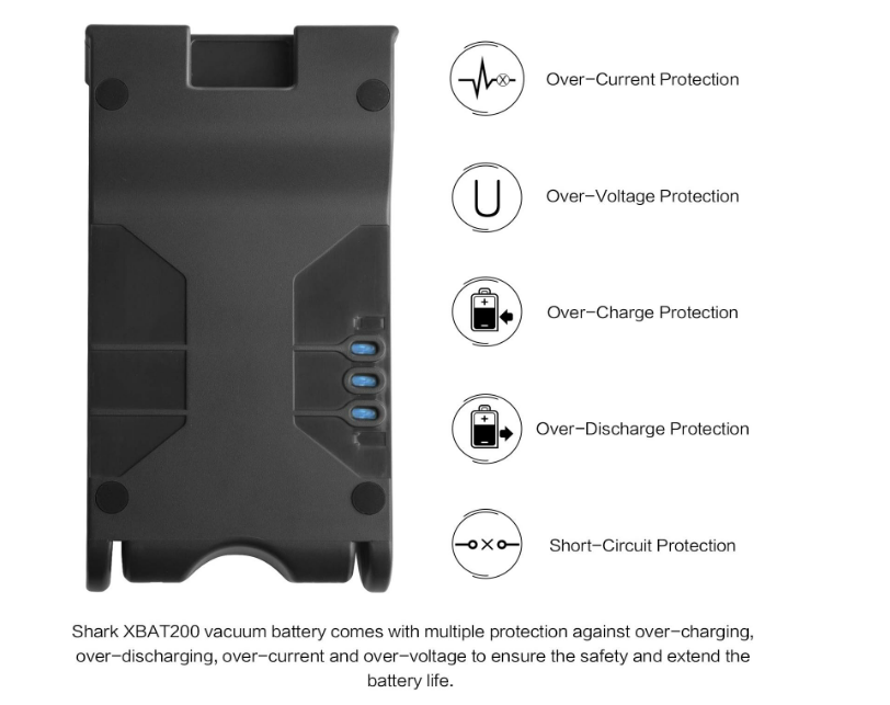Compatible for Shark 'XBAT200EU' Type IF200, IF250, IR70, IF130, IF260 Series Rechargeable Battery Power Pack (25.2V)]