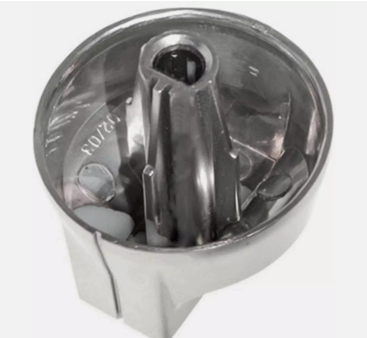 Knob  Stoves, Lamona , Howdens ,Belling, New World HJA4560 HJA3370 Oven Hob Control Switch Nickel Silver