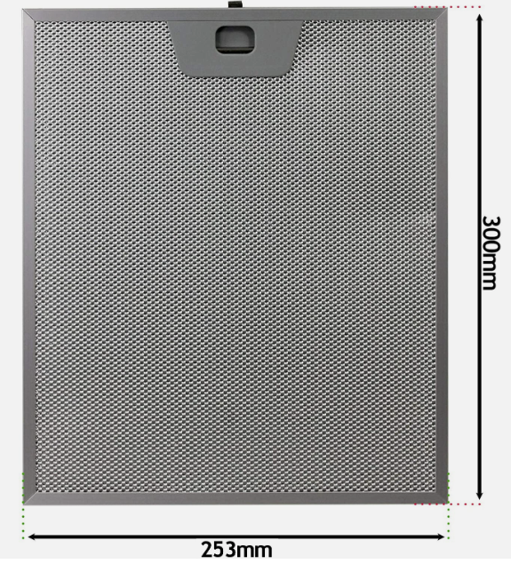 Metal Mesh Grease Filter for Rangemaster Cooker Hood 300mm x 253mm