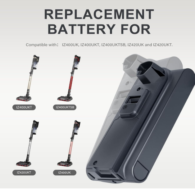 Battery for Shark XBATR725SLEU Shark IZ400UK IZ400UK IZ420UKT Vacuum Cleaners 25.2V 3.5Ah Li-ion