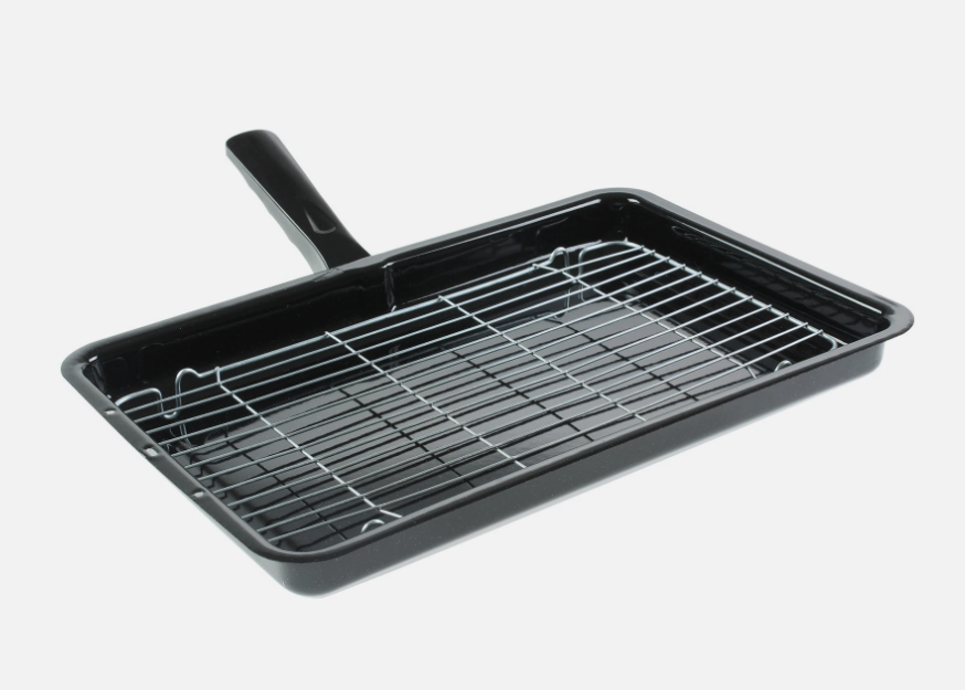 For Electrolux Universal Enamel Grill Pan & Detachable Handle 360 x 240mm