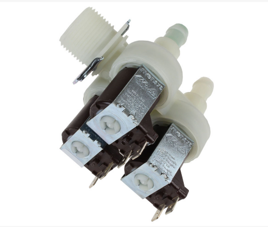 for Miele W726-W755-W765, W800, W900 Series 12L Capacity 14mm Bore Washing Machine Triple 3-Way Water Solenoid Valve (90°)