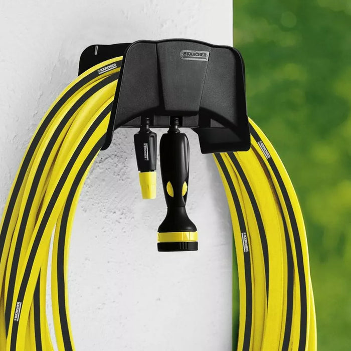 Karcher Fence or Wall Mounted Garden Hose Hanger Water Pipe Reel Holder Storage