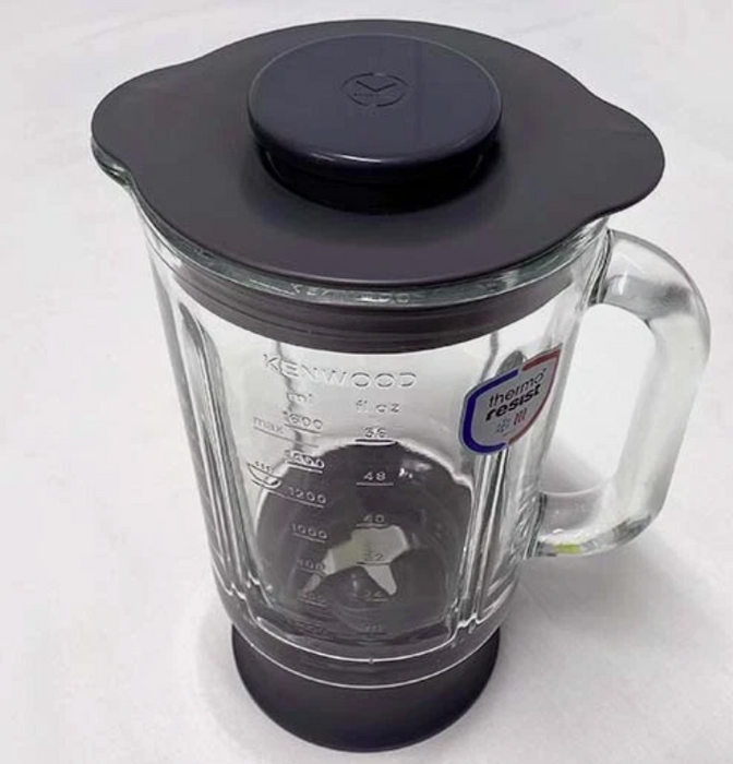 Genuine Kenwood Glass Liquidiser Goblet Assembly for FDM71 & FDM72 – Complete with Blade, Base & Lid