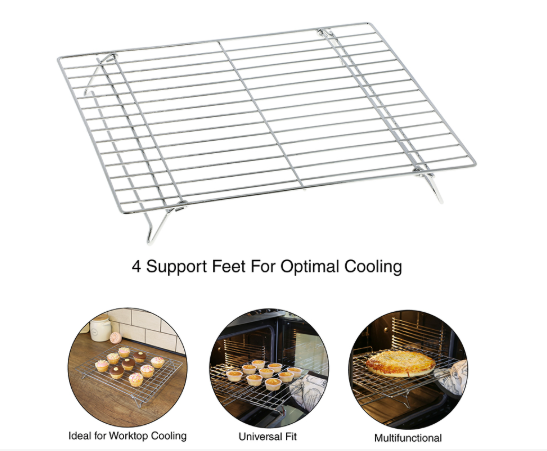 Universal Oven Cooker Folding Base Oven Shelf Grill Tray Rack 380mm X 320mm