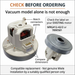 Motor fitting checklist: check existing motor code MRG412-42/2 or 7890581 and compare connectors, mounting points and dimensions before ordering.