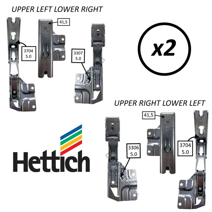 Pair Fridge Freezer Door Hinge Kit for Bosch Neff Fridge  267189 267190 12004051 Upper & Lower