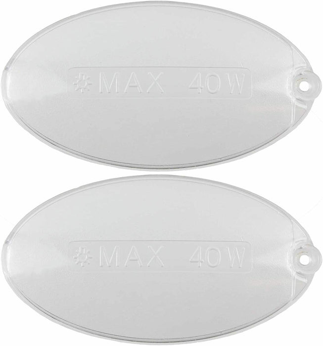 2 x Rangemaster Oval Oven Vent Extractor Hood Light Diffuser Cover Panel Strip - bartyspares