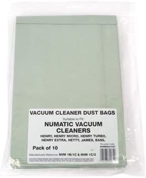 50 Pack of Numatic Henry Hoover Bag Replacement Vacuum Cleaner High Filtration Double Layer Paper Dust Bag Replacement to fit Numatic Models Henry, James, Hetty, Basil, Commercial Hoover