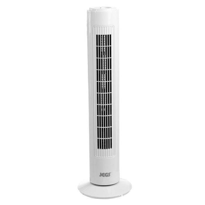 Jegs 29" Oscillating Tower Fan 45W Slimline 3 Speed Cooling Free Standing Timer