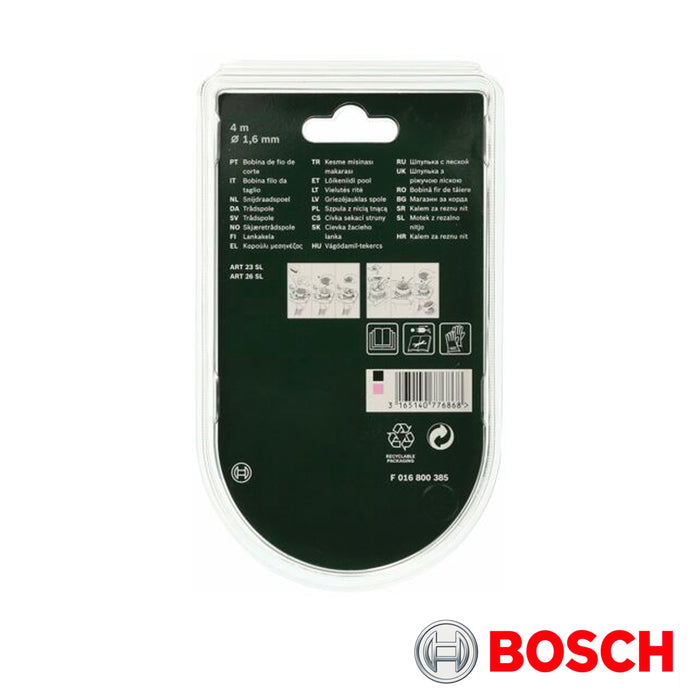 Genuine Bosch ART 23 / 26 SL Spool with Line 4m x 1.6mm F016800385 strimmer F016800569
