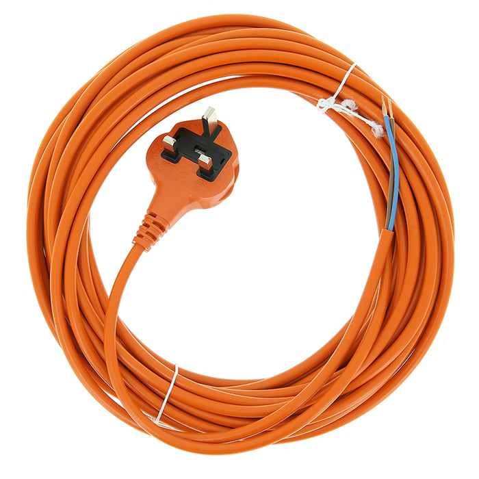 2 Core Electric Mains Power Lead Plug Cable for QUALCAST Lawnmower 12M XL Long