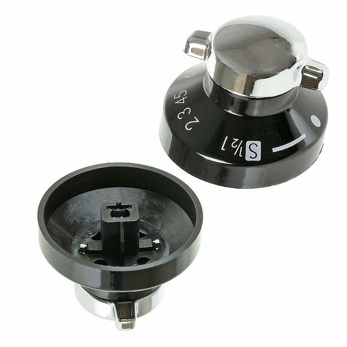 Knob Control Switch Stoves New World Oven Cooker Black/Silver 081880365