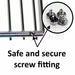 2 x UNIVERSAL Adjustable Screw Secured Oven Cooker Shelf Grills 350mm To 610mm - bartyspares