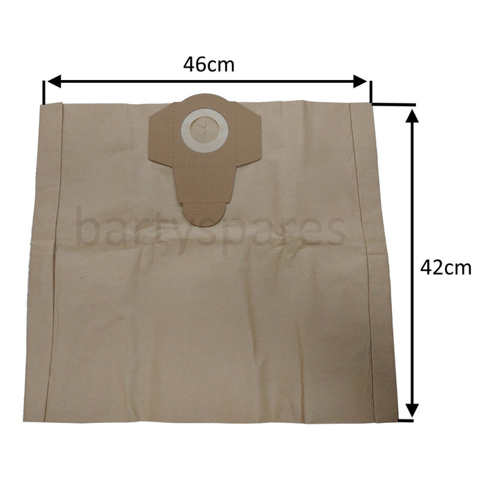 10 x DUST BAGS for ERBAUER SCREWFIX B&Q ERB062VAC 20L WET & DRY VACUUM CLEANER - bartyspares
