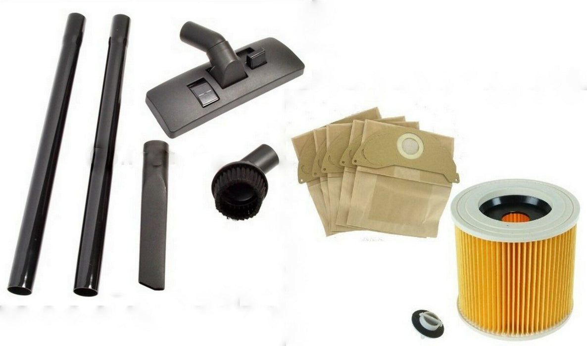 TOOL KIT FILTER & DUST hoover BAGS for KARCHER MV2 Wet & Dry Vacuum Cleaners
