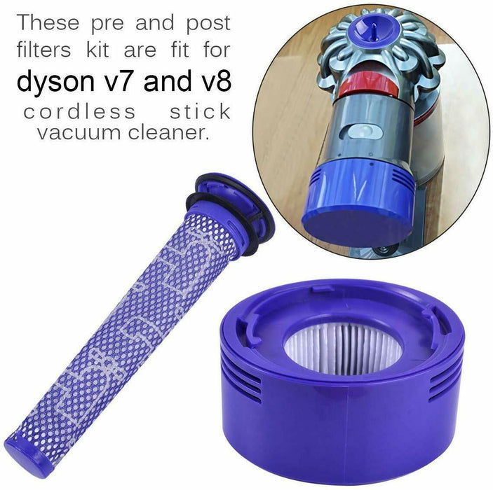 Both Washable Filters for Dyson SV11 V7 V8 SV10 Cordless Vacuum