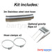 Universal Tumble Dryer 3M Stainless Steel Metal External Vent Hose & Cover Flap - bartyspares