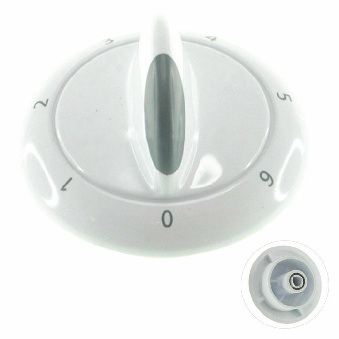 BEKO Oven Cooker Knob Hob Genuine White Switch 0 to 6 Temperature Dial 450920003