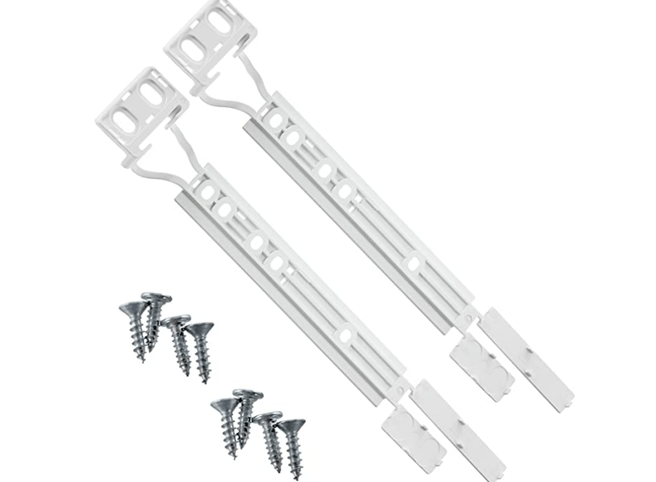2 x Door Mounting Bracket Fixing Slide Kit for Zanussi Integrated Fridge Freezer - bartyspares