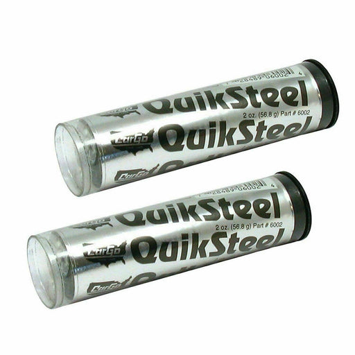 2 x Cargo Quiksteel Quicksteel Steel Reinforced Epoxy Putty Metal Repair Weld - bartyspares