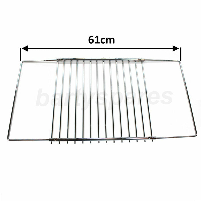 2 x UNIVERSAL Adjustable Screw Secured Oven Cooker Shelf Grills 350mm To 610mm - bartyspares