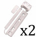2 x Universal Integrated Fridge Freezer Door Mounting Bracket Fixing Slide Kit - bartyspares