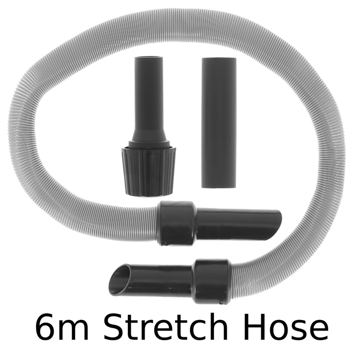 6m Extra Long Extension Pipe Hose Kit for TESCO , LIDL ,B&Q , SCREWFIX , ALDI ,  TOOL STATION Vacuum Cleaner Hoover & Adaptors
