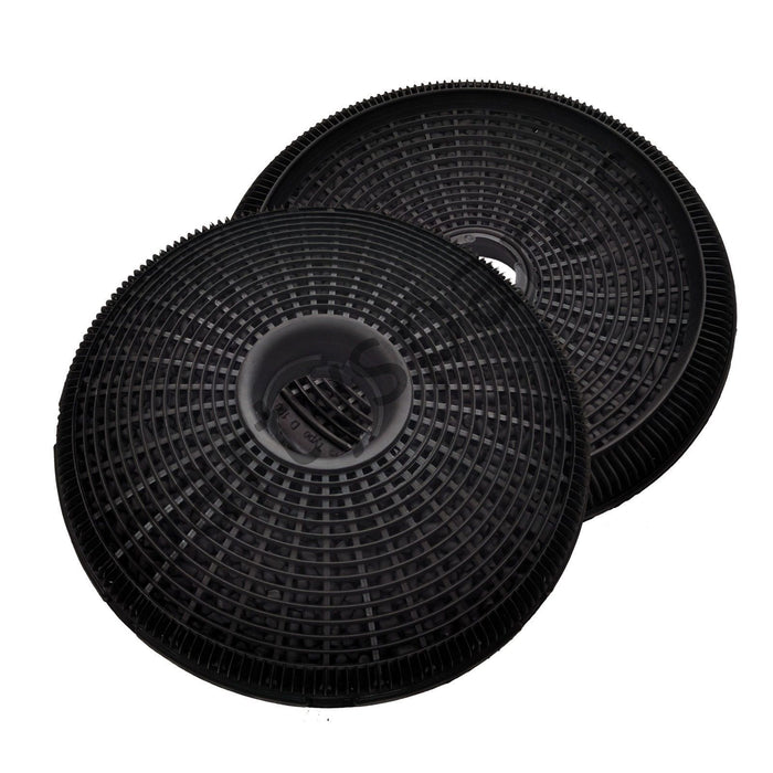 2 x 190mm Round Carbon Filters For BOSCH NEFF SIEMENS Cooker Hood Extractor - bartyspares