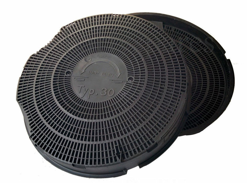 Two TYPE 30 TYP.30 Charcoal Carbon Hood Filters for Philips Whirlpool Hoods - bartyspares